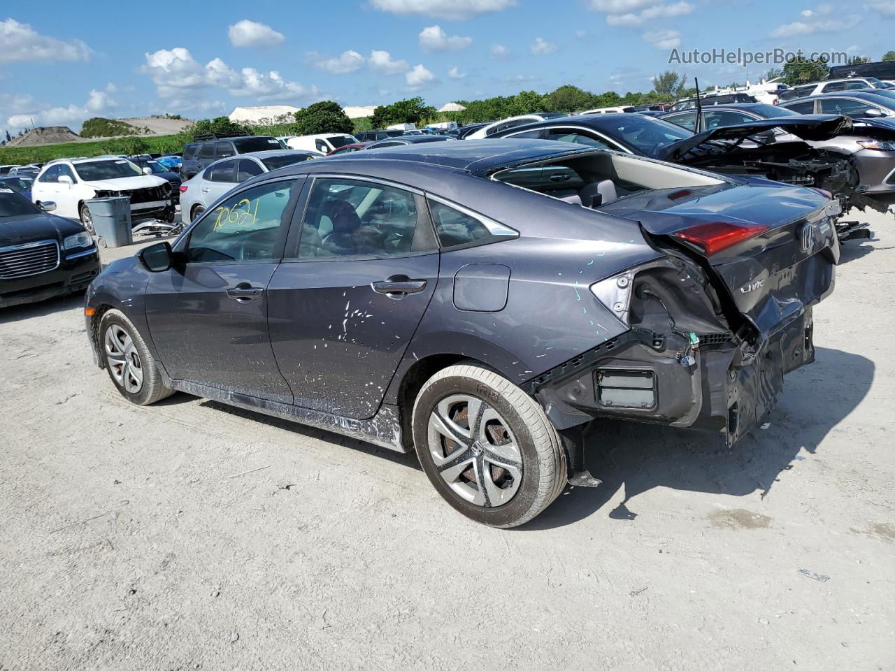 2017 Honda Civic Lx Gray vin: 19XFC2F57HE052339