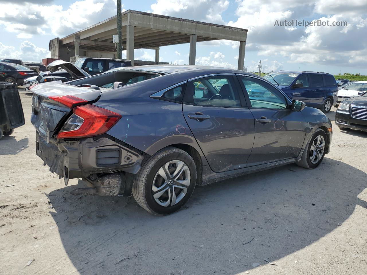 2017 Honda Civic Lx Gray vin: 19XFC2F57HE052339