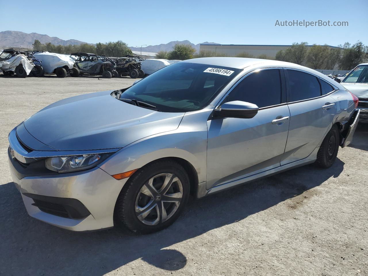 2017 Honda Civic Lx Silver vin: 19XFC2F57HE071375