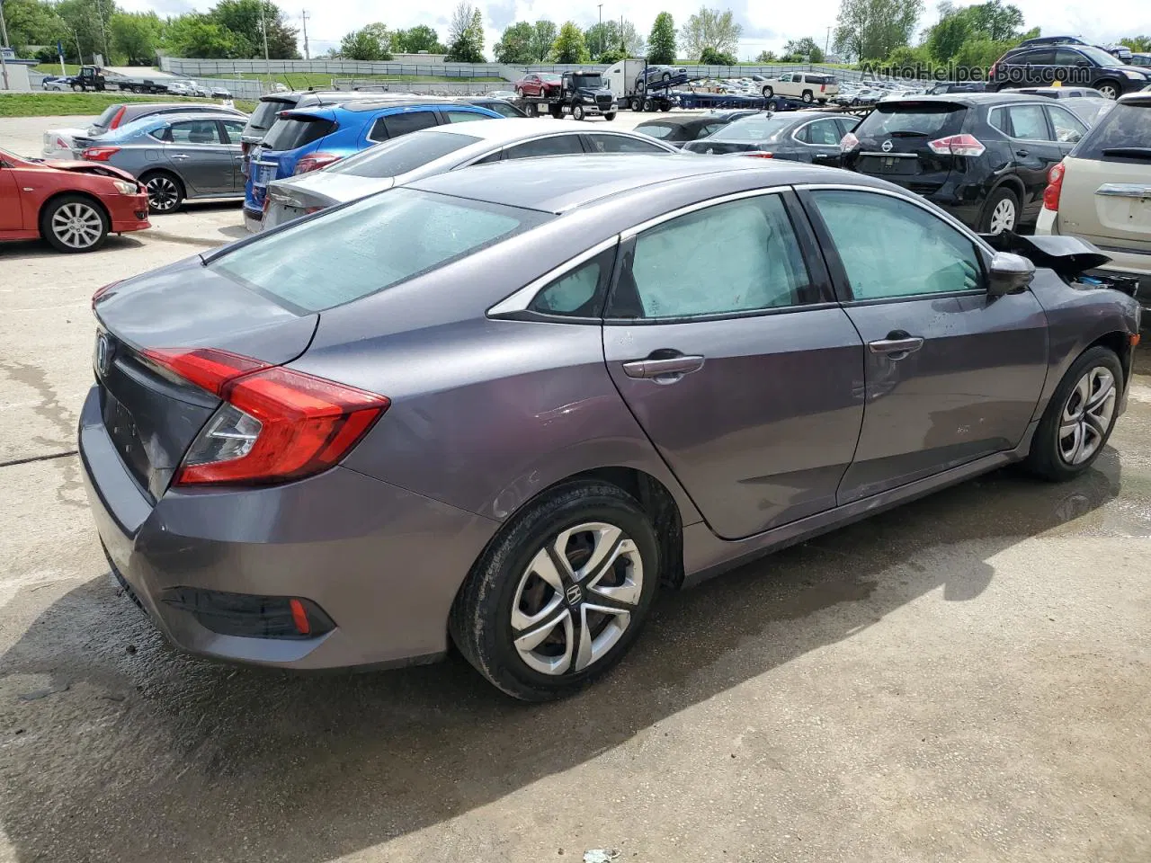 2016 Honda Civic Lx Gray vin: 19XFC2F58GE054504