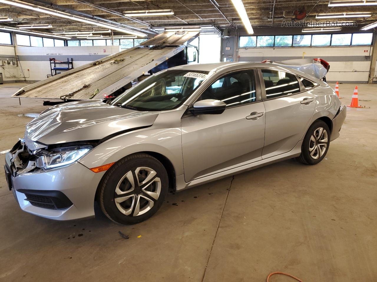 2017 Honda Civic Lx Silver vin: 19XFC2F58HE069442