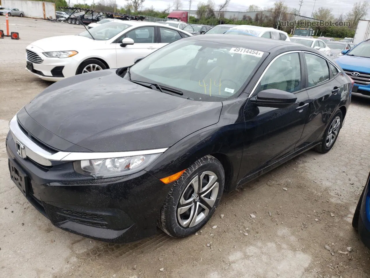 2016 Honda Civic Lx Black vin: 19XFC2F59GE022872