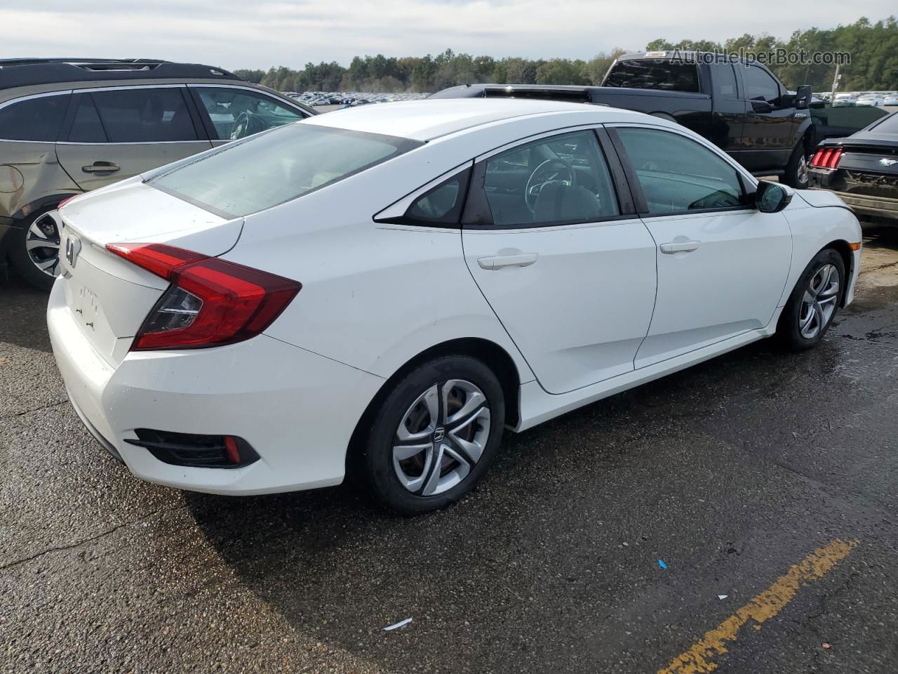 2017 Honda Civic Lx White vin: 19XFC2F59HE005555