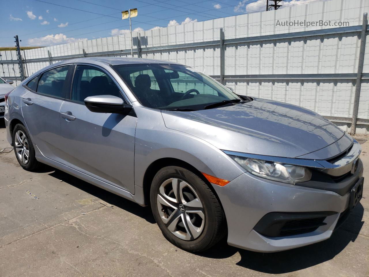 2017 Honda Civic Lx Silver vin: 19XFC2F59HE007886