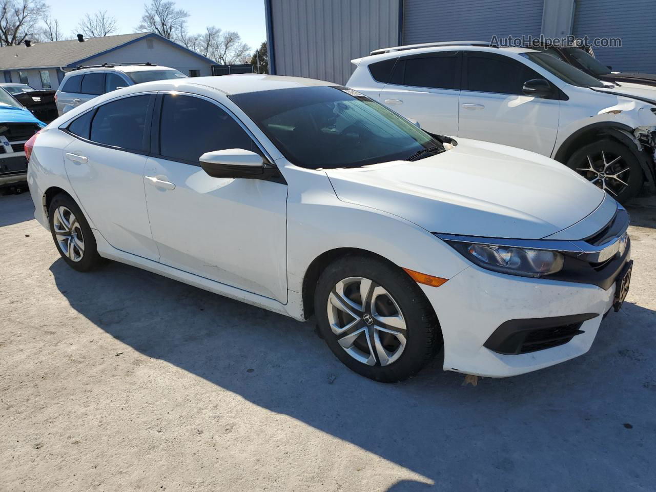 2017 Honda Civic Lx White vin: 19XFC2F59HE042928