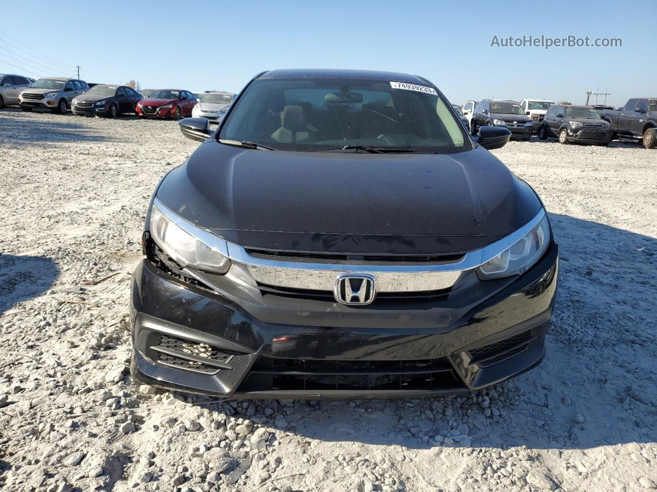 2017 Honda Civic Lx Black vin: 19XFC2F59HE056487