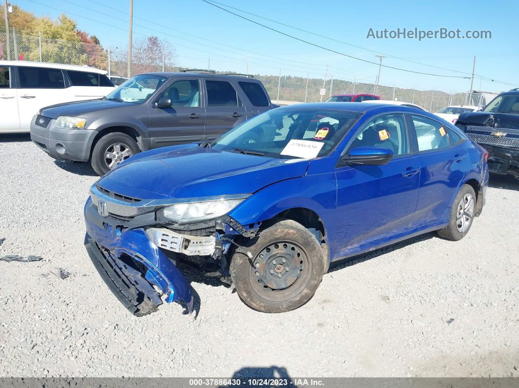 2016 Honda Civic Lx Blue vin: 19XFC2F5XGE040118