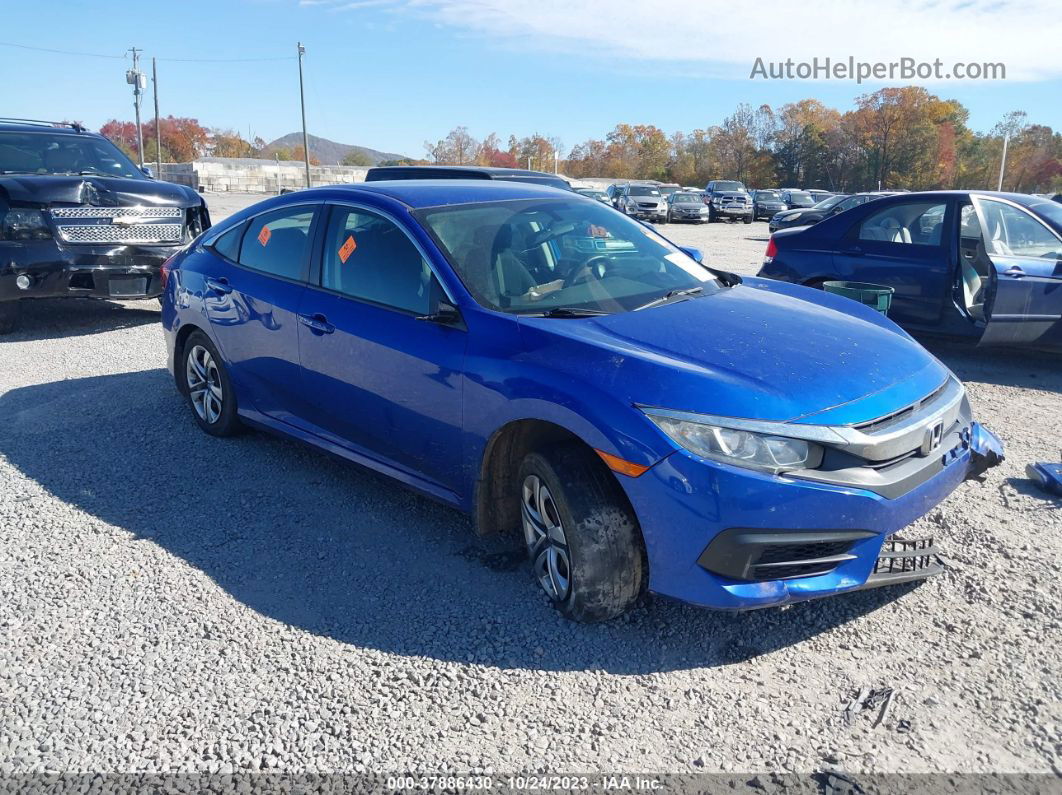 2016 Honda Civic Lx Blue vin: 19XFC2F5XGE040118