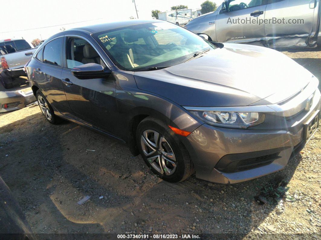 2016 Honda Civic Sedan Lx Gray vin: 19XFC2F5XGE060465