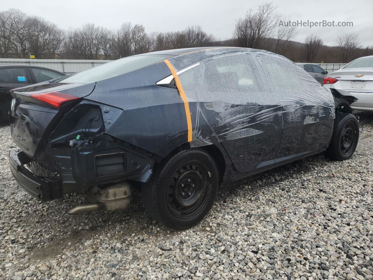 2017 Honda Civic Lx Blue vin: 19XFC2F5XHE028441