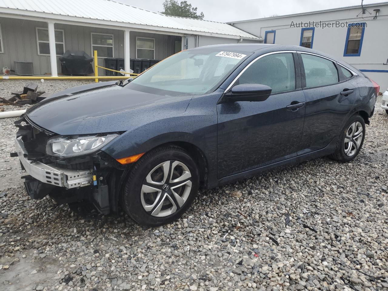 2017 Honda Civic Lx Blue vin: 19XFC2F5XHE028441