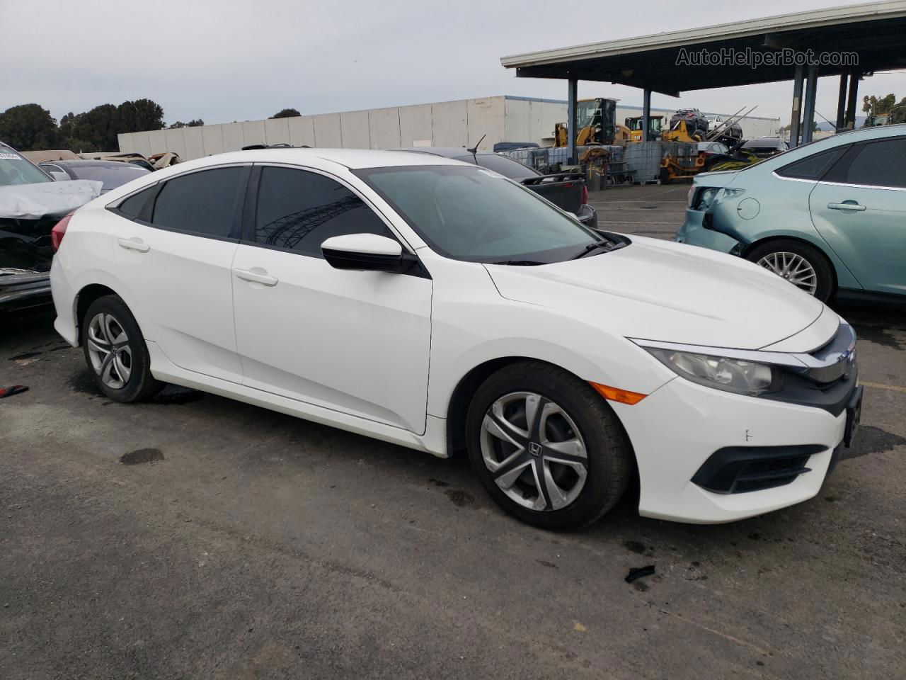 2017 Honda Civic Lx White vin: 19XFC2F5XHE202248