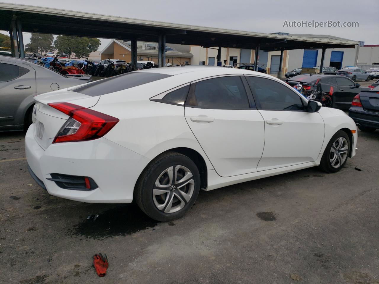 2017 Honda Civic Lx White vin: 19XFC2F5XHE202248