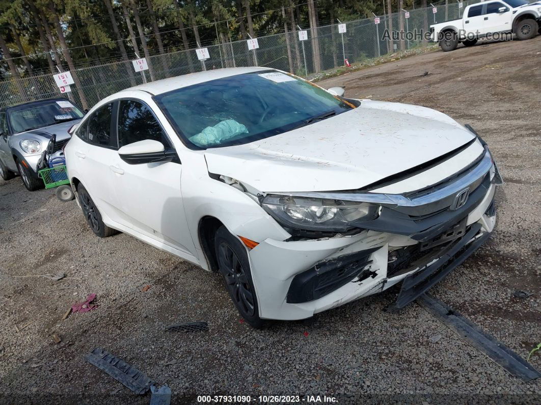 2017 Honda Civic Lx White vin: 19XFC2F5XHE206851