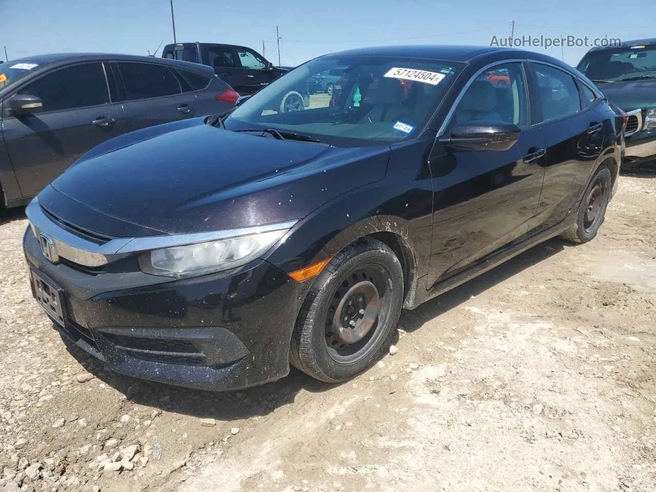 2017 Honda Civic Lx Black vin: 19XFC2F5XHE229594