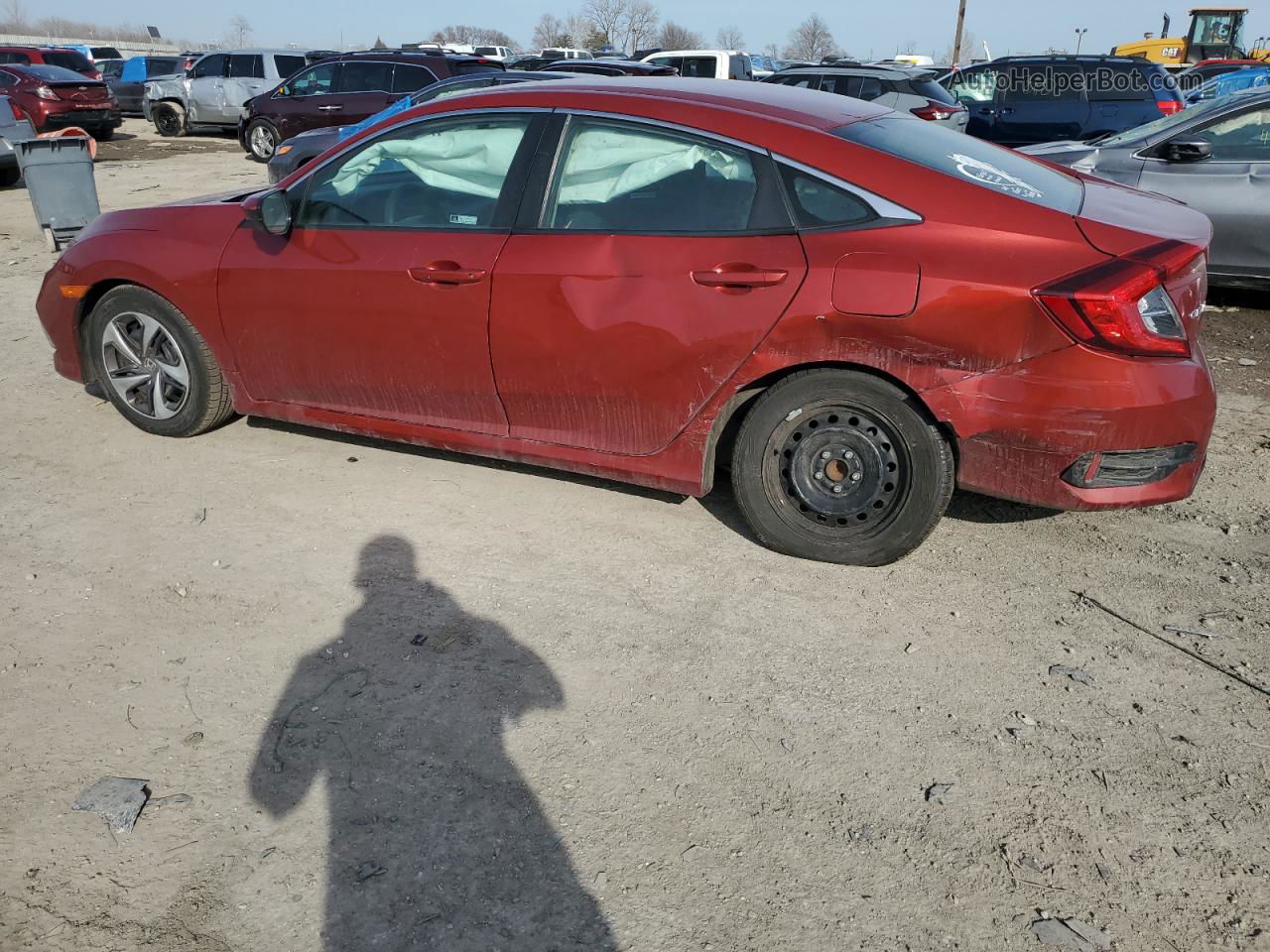 2019 Honda Civic Lx Red vin: 19XFC2F60KE048729