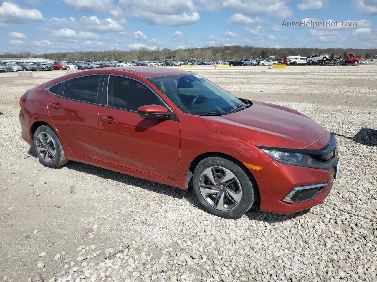 2020 Honda Civic Lx Red vin: 19XFC2F60LE016378