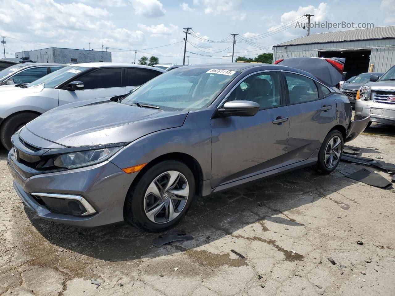 2020 Honda Civic Lx Gray vin: 19XFC2F60LE030880