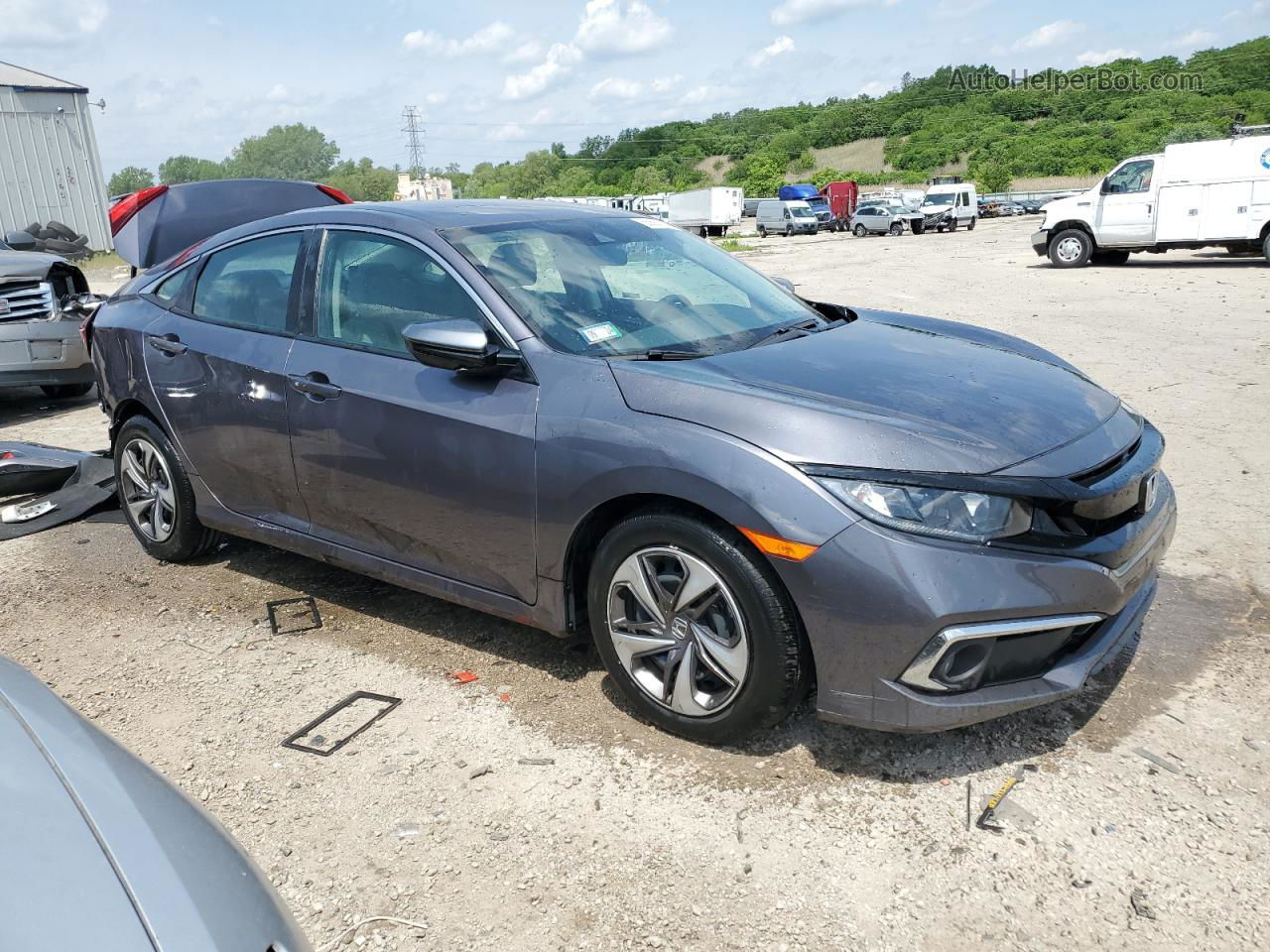 2020 Honda Civic Lx Gray vin: 19XFC2F60LE030880