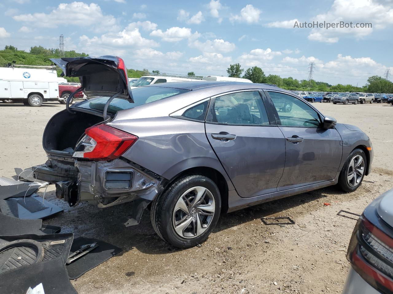 2020 Honda Civic Lx Gray vin: 19XFC2F60LE030880