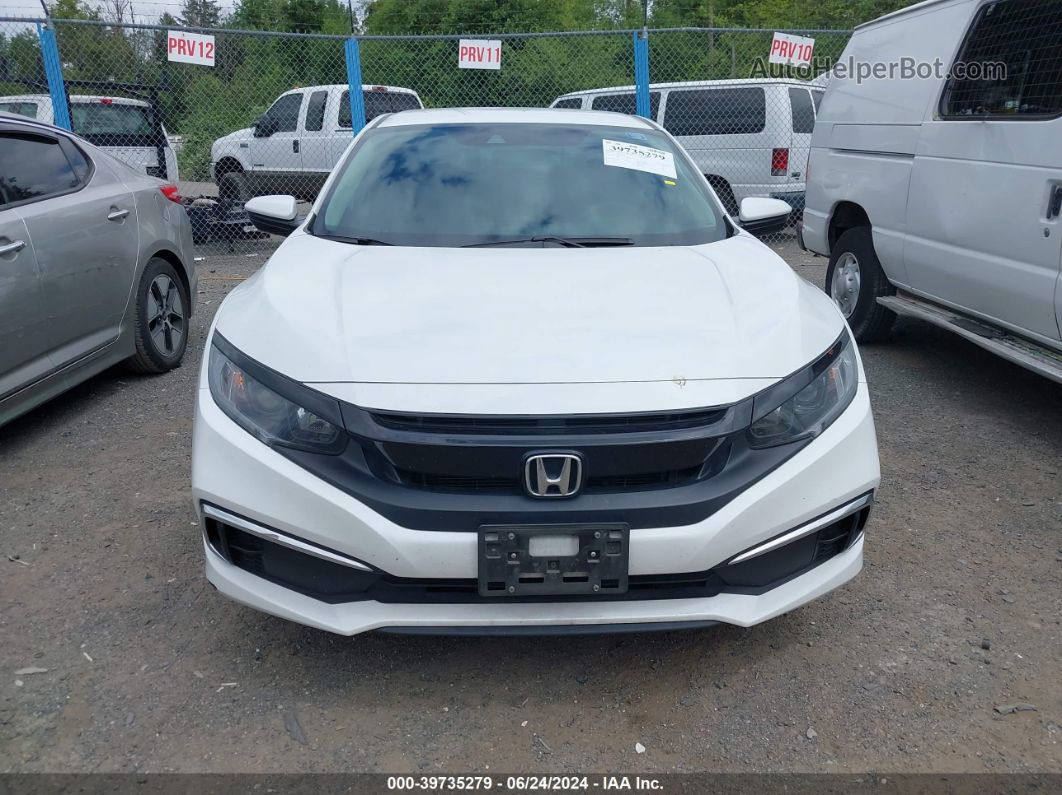 2020 Honda Civic Lx White vin: 19XFC2F60LE201501