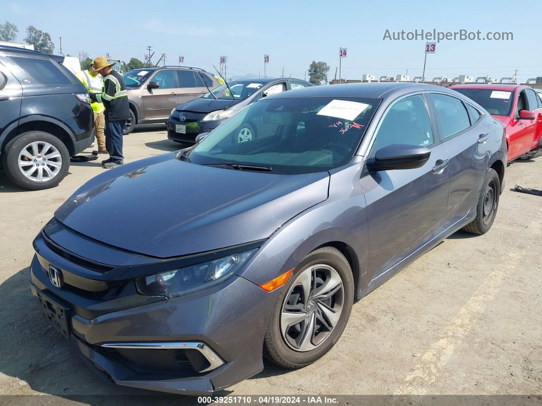 2020 Honda Civic Lx Gray vin: 19XFC2F60LE203605