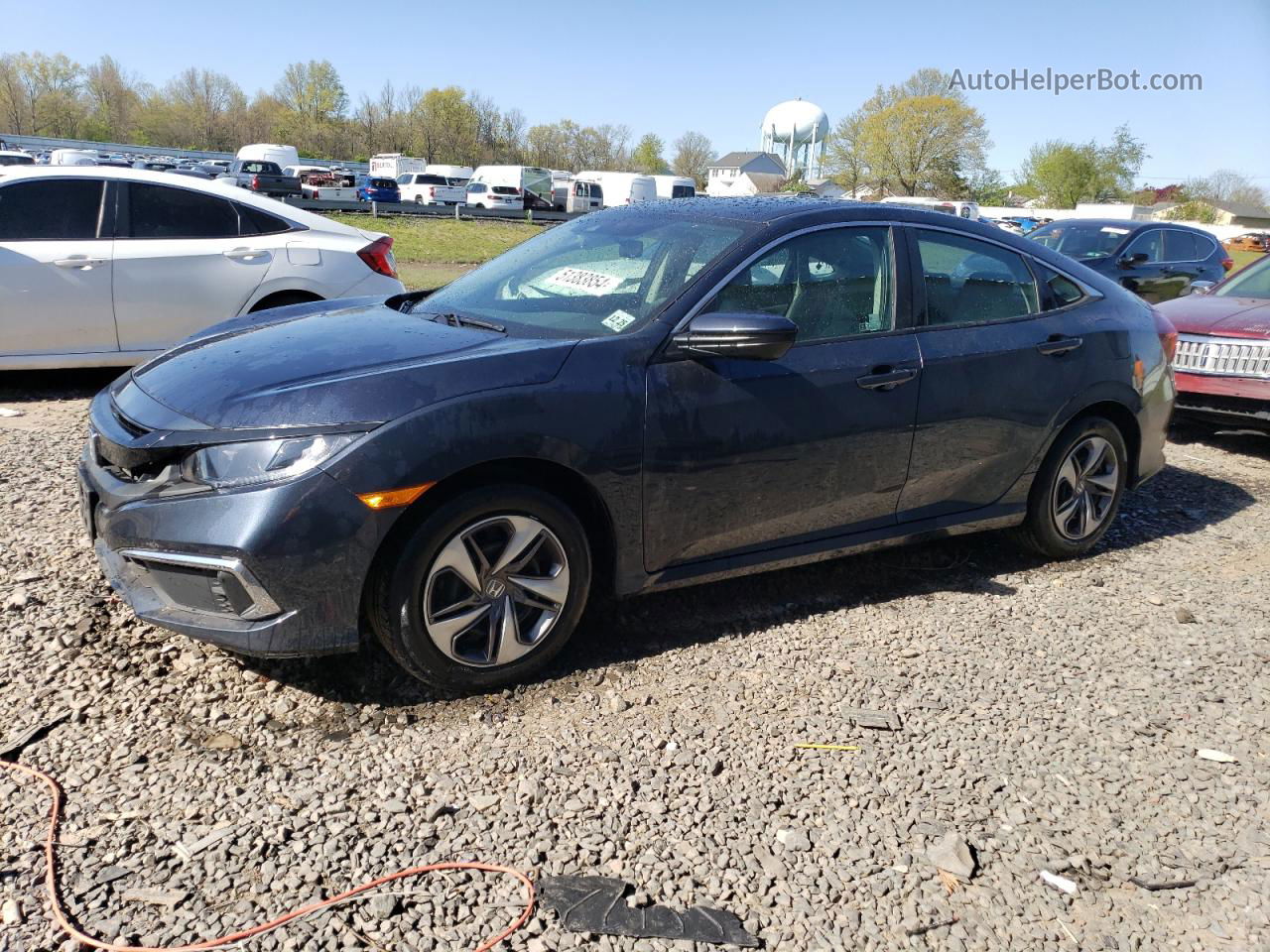 2020 Honda Civic Lx Gray vin: 19XFC2F60LE213101