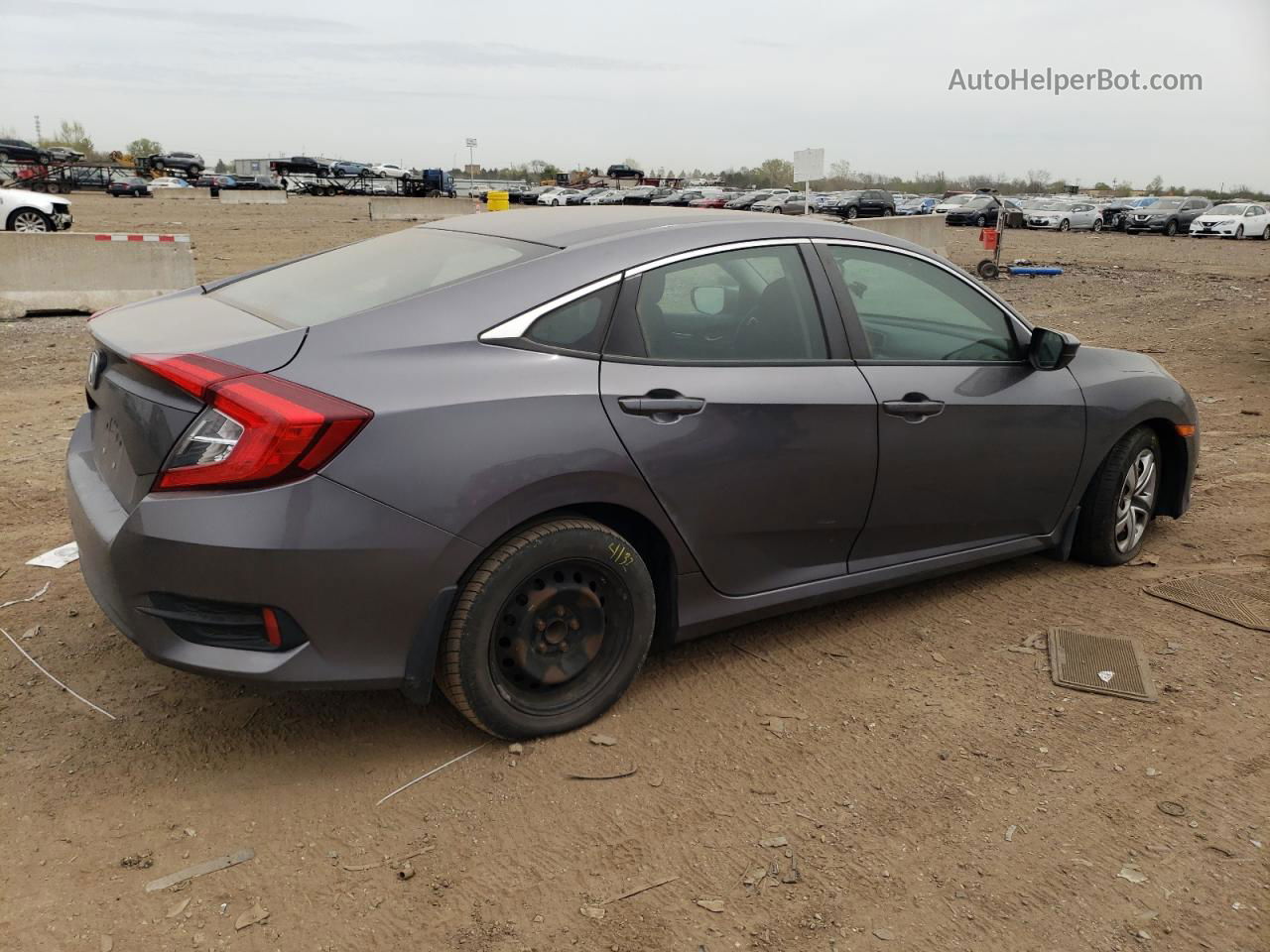 2017 Honda Civic Lx Gray vin: 19XFC2F61HE034136