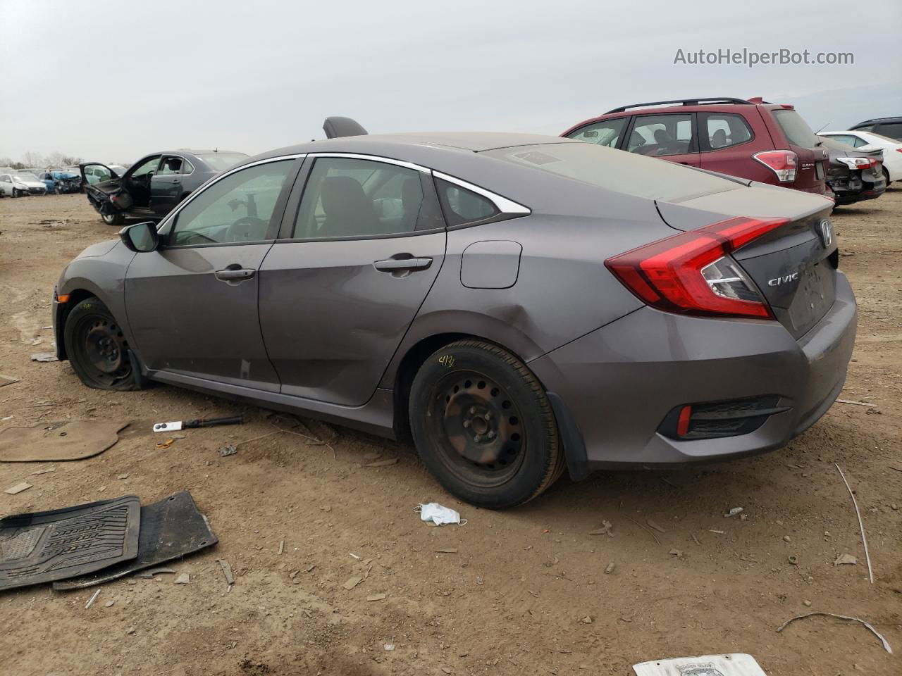 2017 Honda Civic Lx Gray vin: 19XFC2F61HE034136