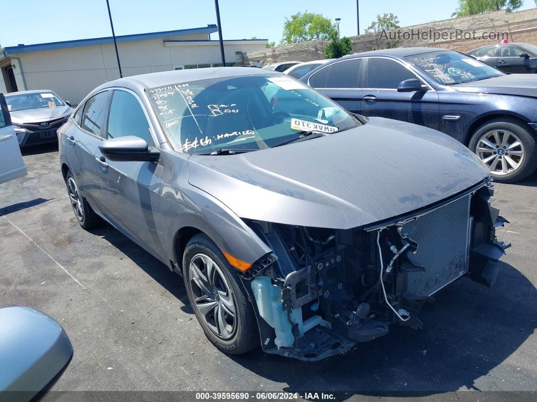 2019 Honda Civic Lx Gray vin: 19XFC2F61KE013018