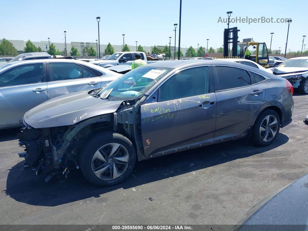 2019 Honda Civic Lx Gray vin: 19XFC2F61KE013018