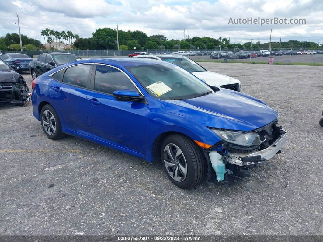 2019 Honda Civic Lx Blue vin: 19XFC2F61KE016646