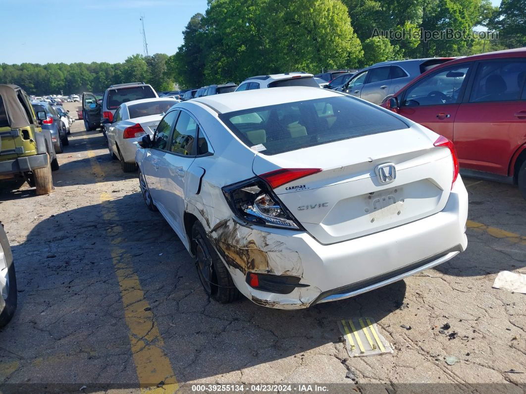 2019 Honda Civic Lx Белый vin: 19XFC2F61KE025007