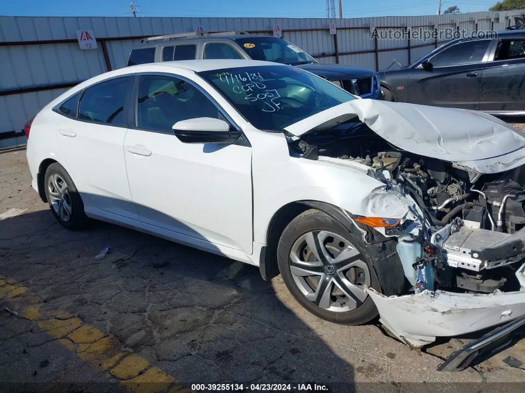 2019 Honda Civic Lx White vin: 19XFC2F61KE025007