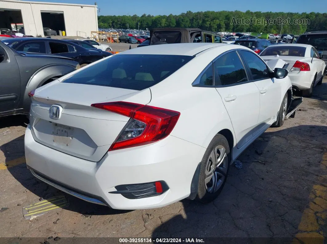 2019 Honda Civic Lx White vin: 19XFC2F61KE025007