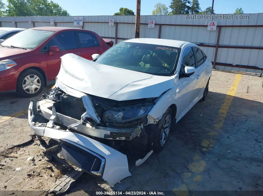 2019 Honda Civic Lx White vin: 19XFC2F61KE025007