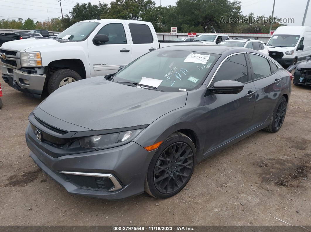 2019 Honda Civic Lx Gray vin: 19XFC2F61KE044639