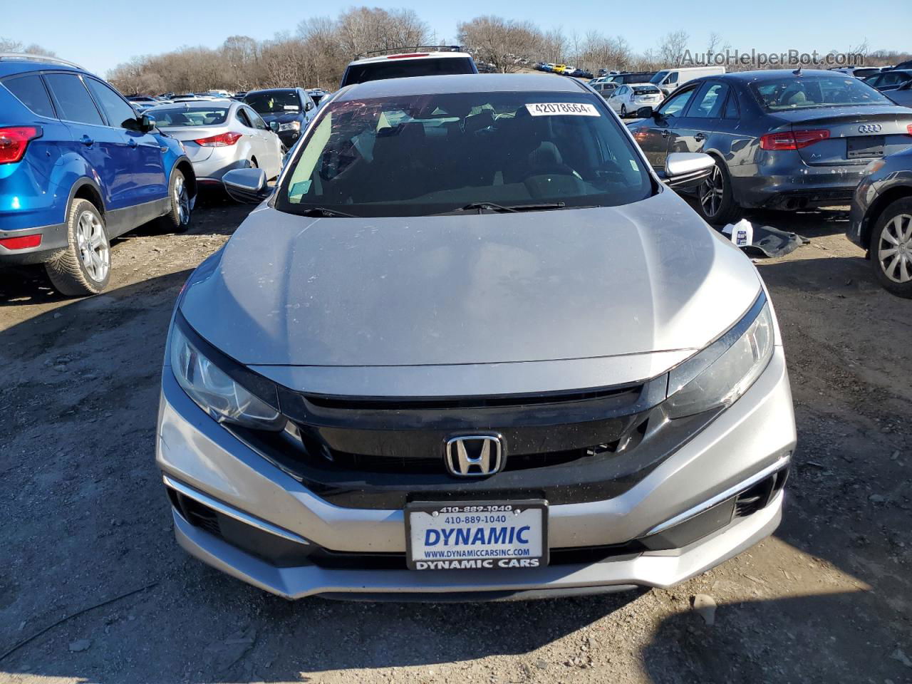 2020 Honda Civic Lx Silver vin: 19XFC2F61LE014526