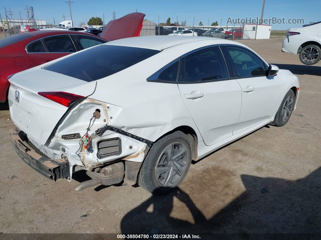 2020 Honda Civic Lx White vin: 19XFC2F61LE017720