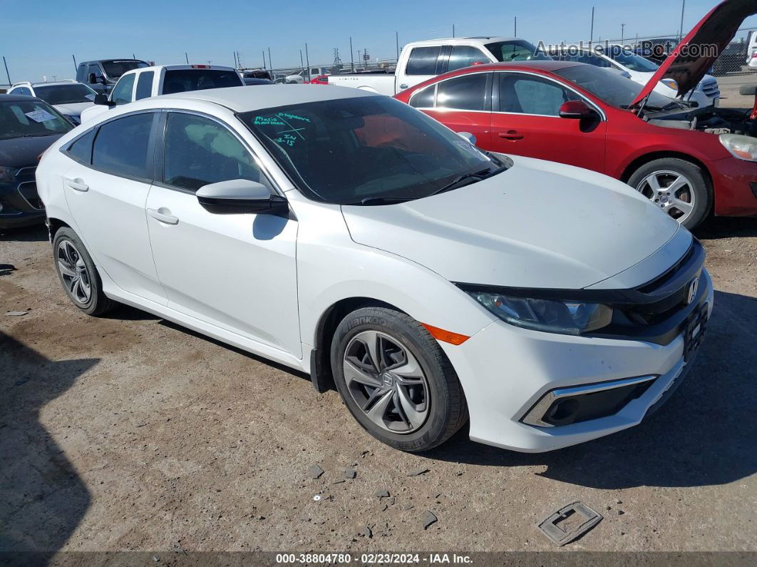 2020 Honda Civic Lx White vin: 19XFC2F61LE017720