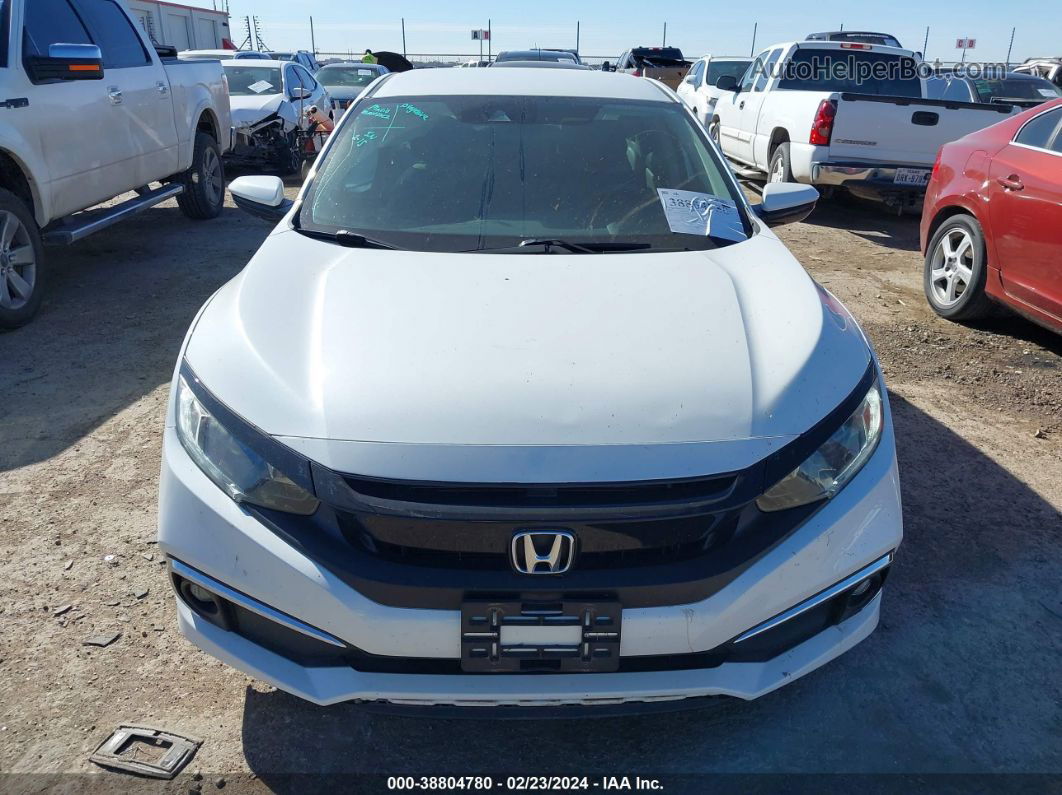 2020 Honda Civic Lx White vin: 19XFC2F61LE017720