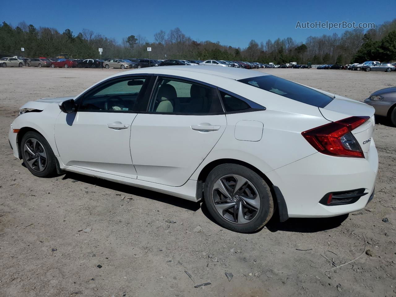 2019 Honda Civic Lx White vin: 19XFC2F62KE024996