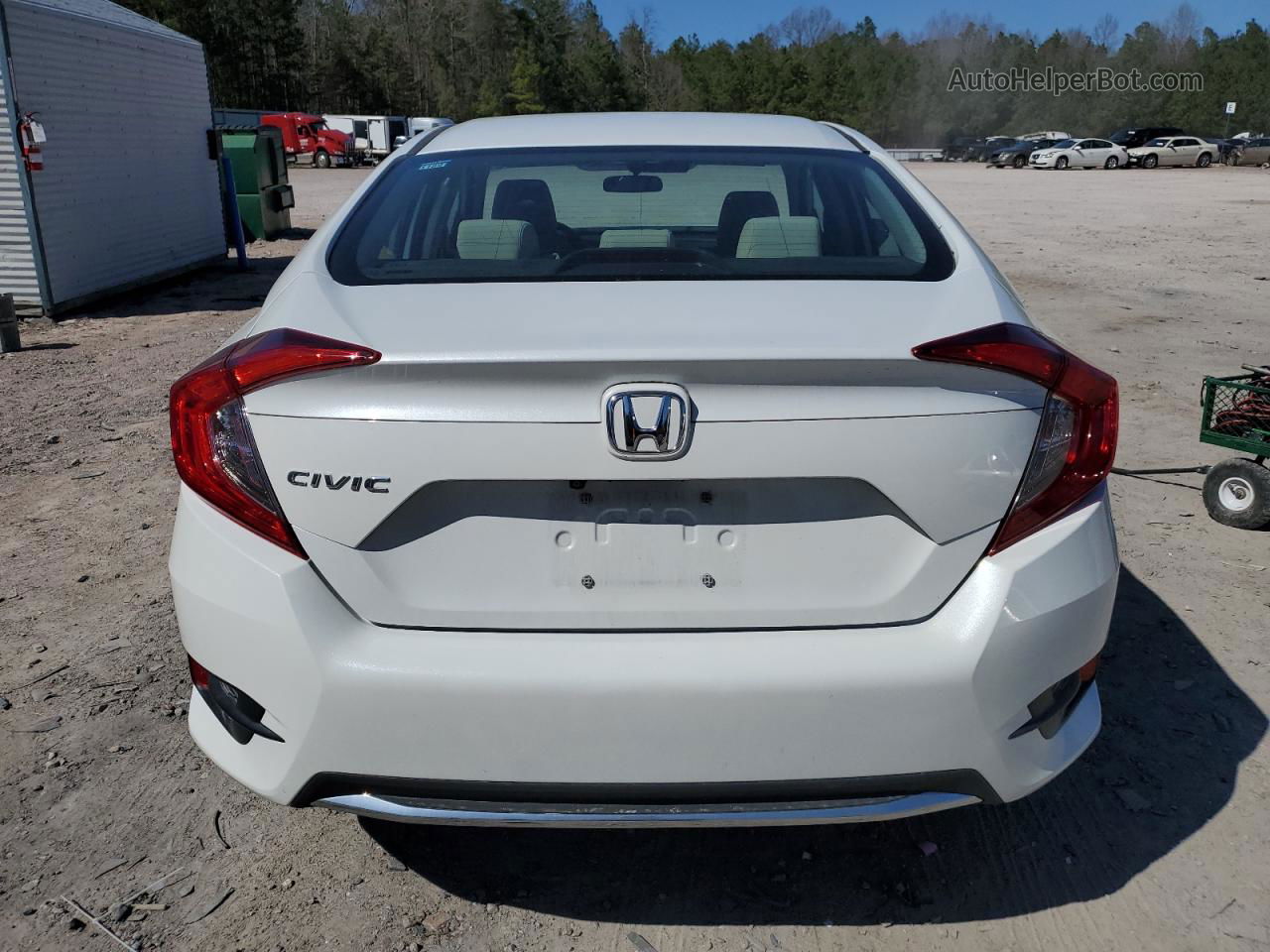 2019 Honda Civic Lx White vin: 19XFC2F62KE024996