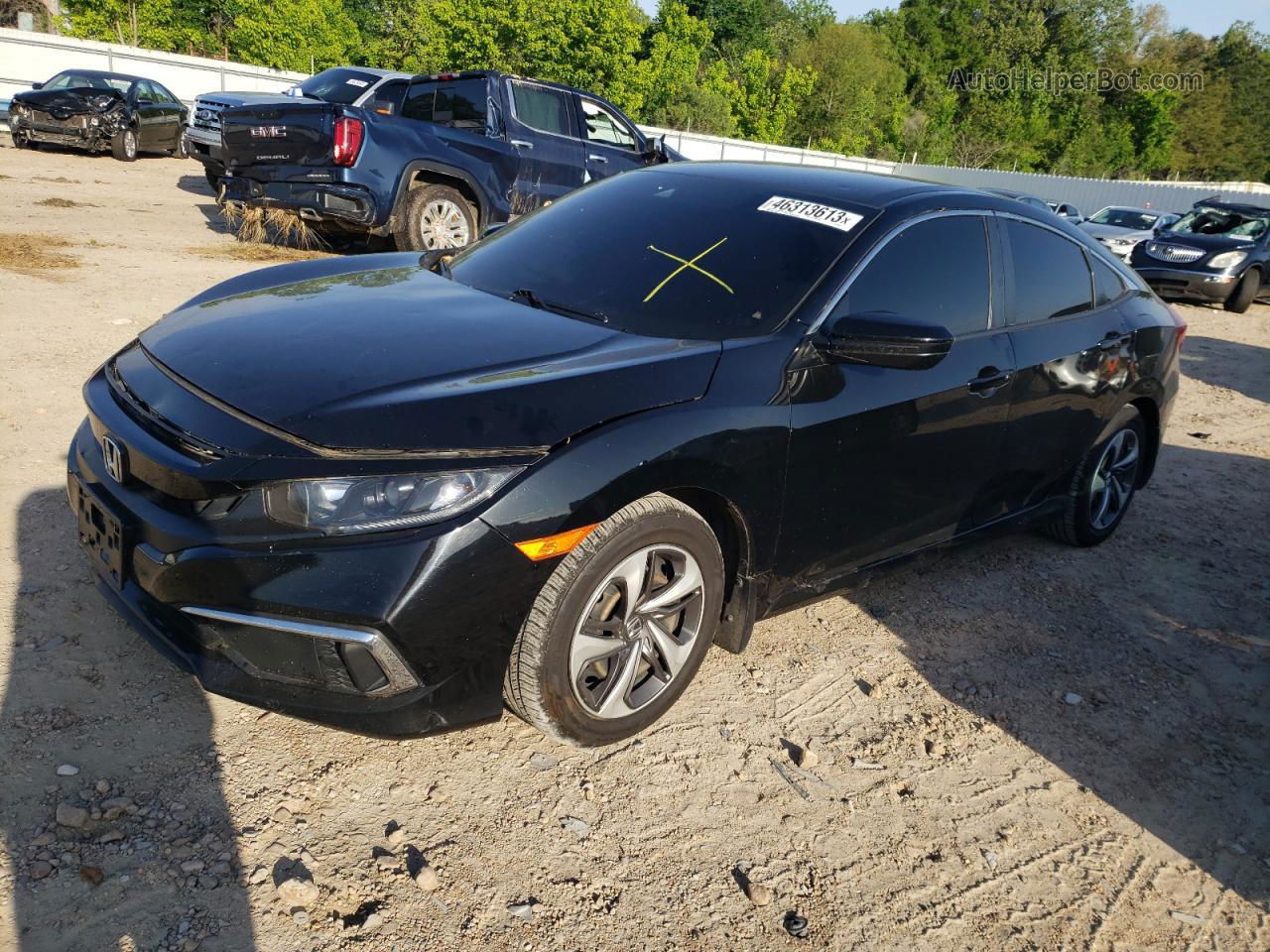 2019 Honda Civic Lx Black vin: 19XFC2F62KE026568