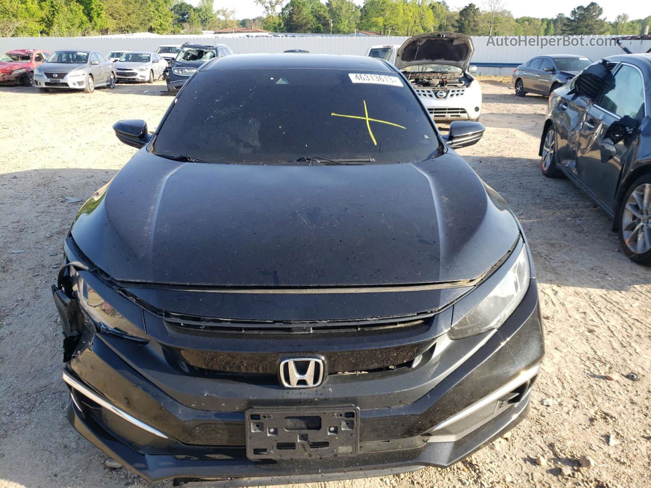 2019 Honda Civic Lx Black vin: 19XFC2F62KE026568