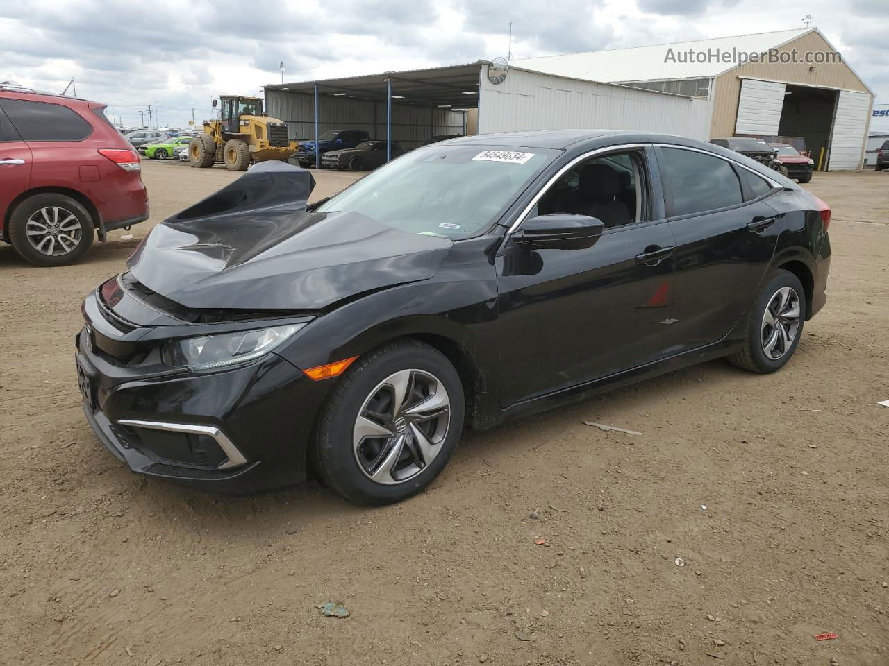 2019 Honda Civic Lx Black vin: 19XFC2F62KE035609