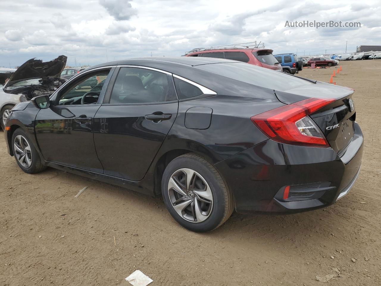 2019 Honda Civic Lx Черный vin: 19XFC2F62KE035609