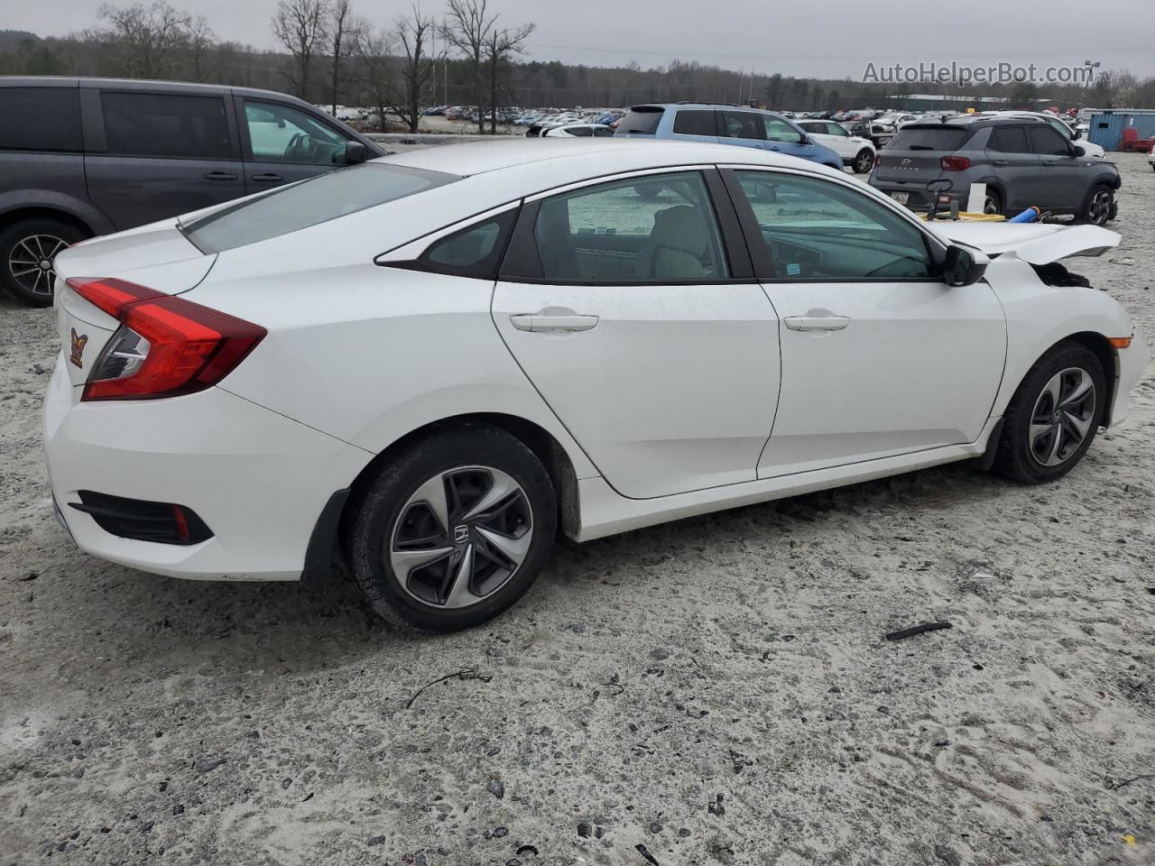 2020 Honda Civic Lx White vin: 19XFC2F62LE003678