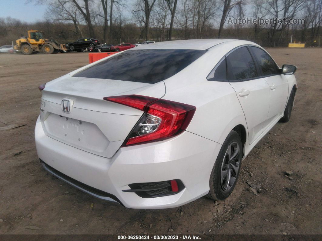 2020 Honda Civic Sedan Lx White vin: 19XFC2F62LE028953