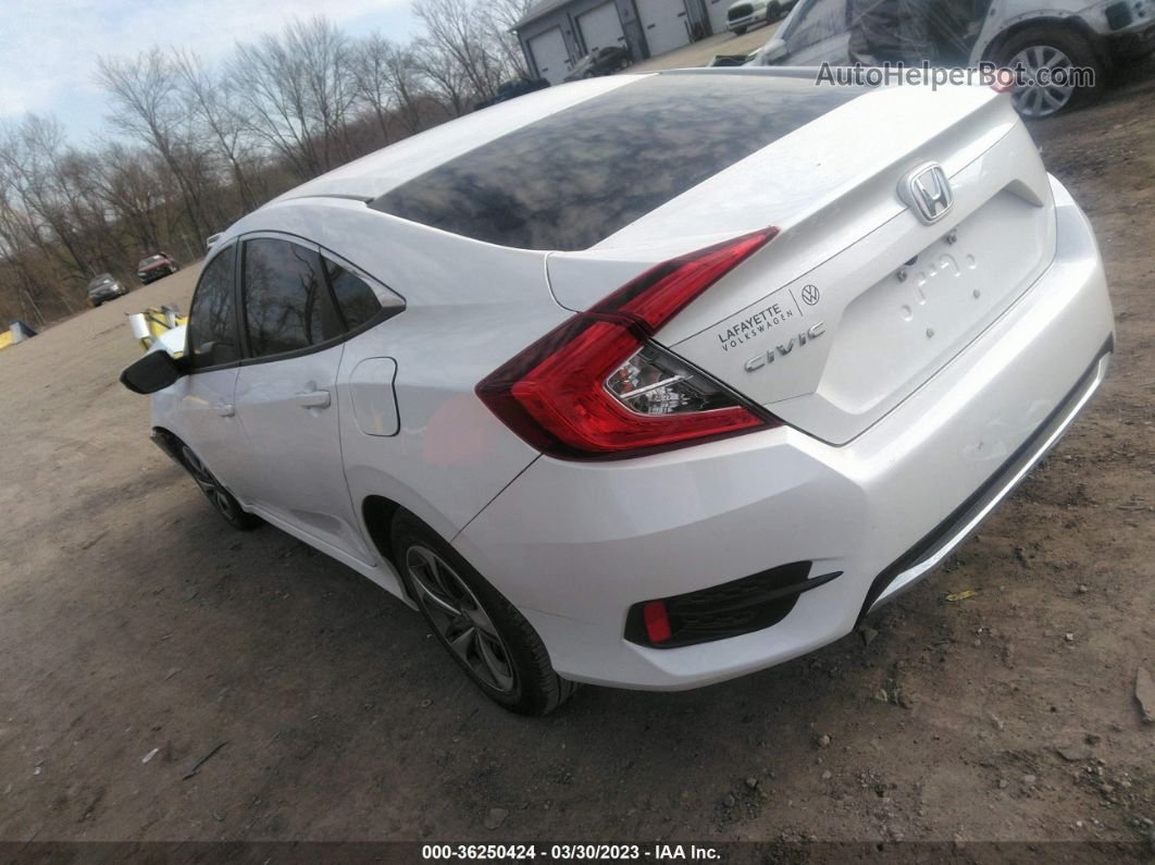 2020 Honda Civic Sedan Lx White vin: 19XFC2F62LE028953